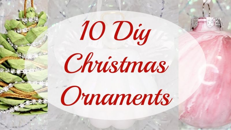 10 DIY Christmas ornaments to make yourself. Quick, easy and inexpensive! Christmas in July