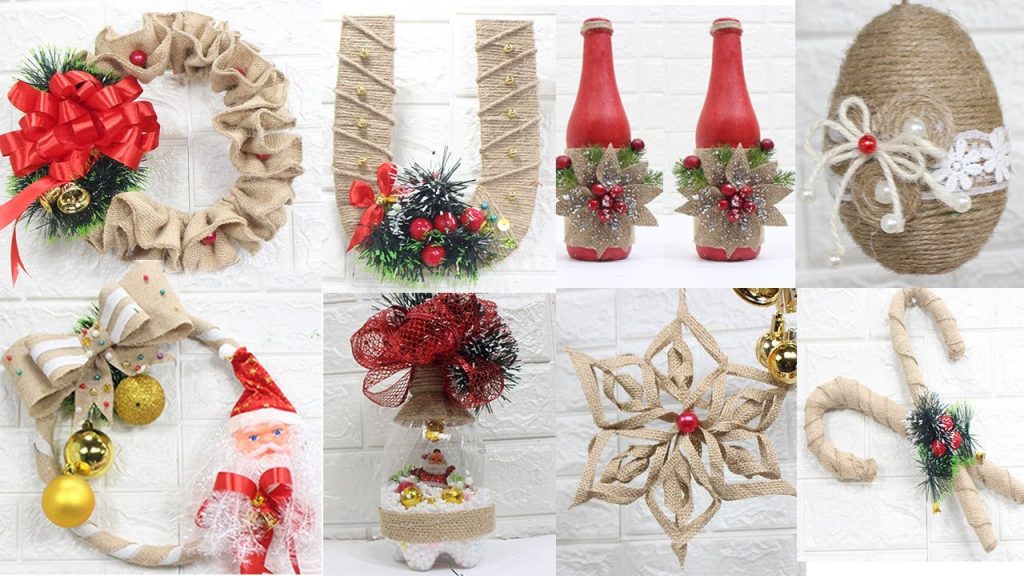 14 Jute craft Christmas decorations ideas | Home decorating ideas