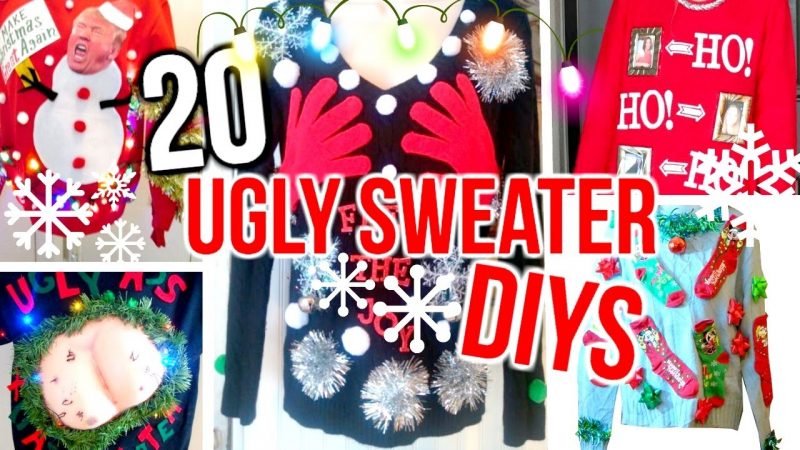20 DIY Ugly Christmas Sweater Costume Ideas! Cheap & Easy!