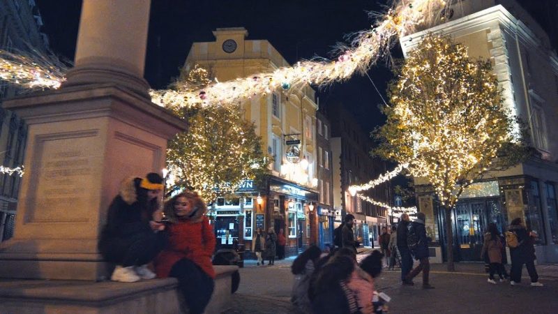 A Quietly Festive London Walk ✨ Soho to Seven Dials Christmas Lights 2020
