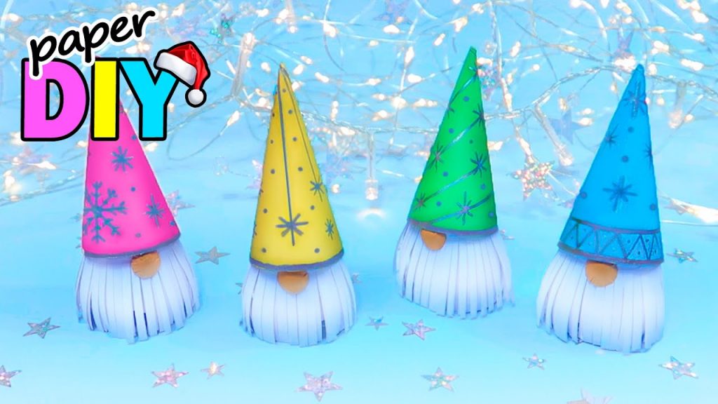 CHRISTMAS DECORATIONS! DIY PAPER GNOMES