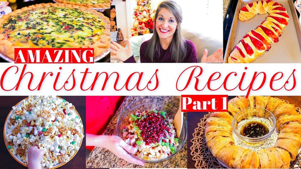 CHRISTMAS RECIPE IDEAS 2019 | breakfast and lunch | snow day snack mix