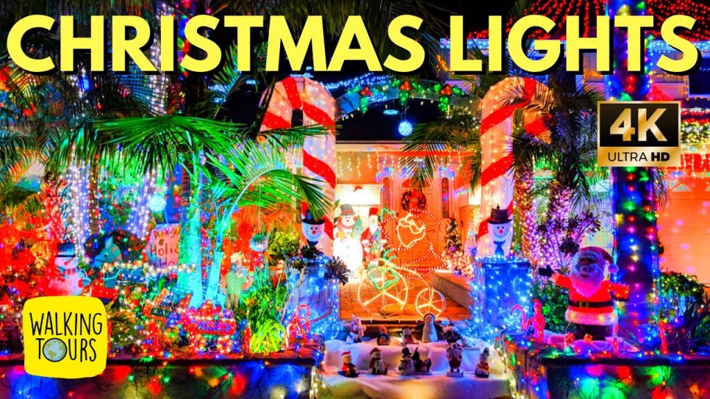 Christmas Lights Neighborhood Goes All Out | Best Display in Orange County | 4K Walking Tour