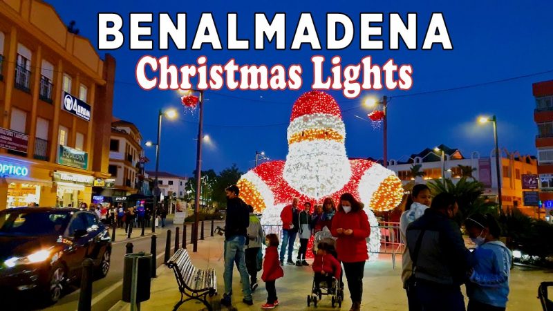 Christmas Lights in Benalmadena, Malaga, Spain 2020 [4K]