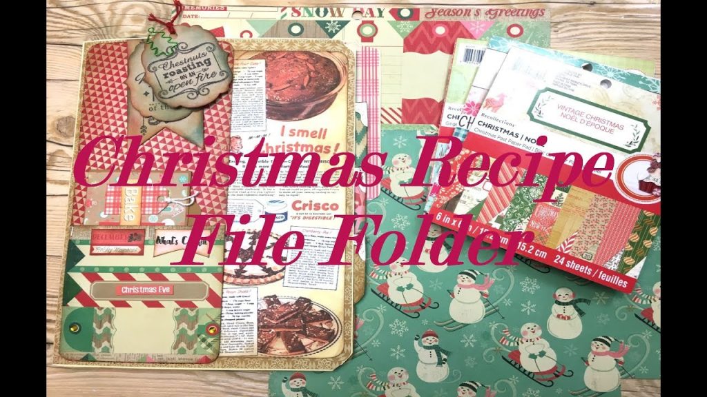 Christmas Recipe File Folder