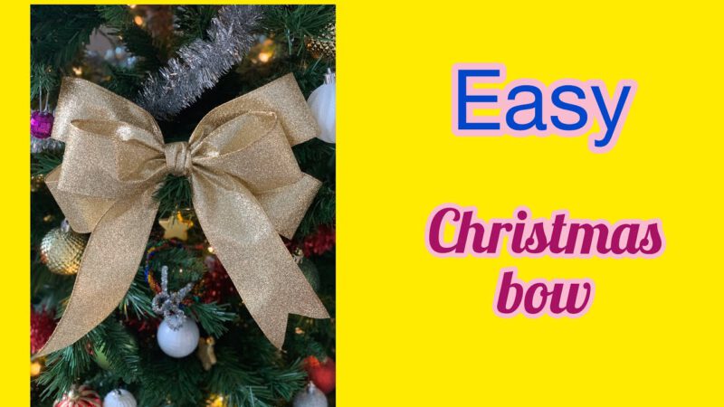 Christmas bow DIY/Easy bow/Christmas tree decoration