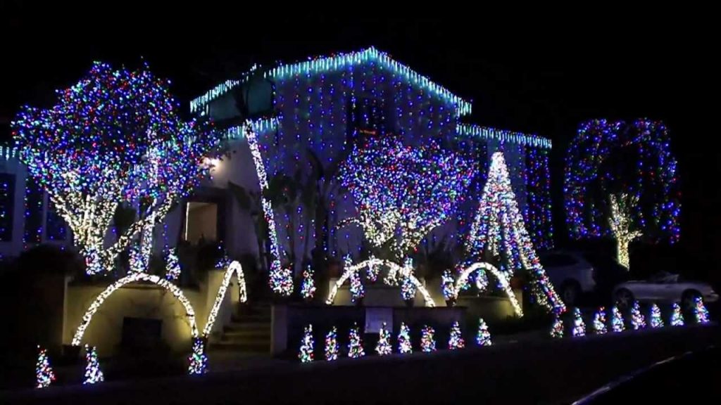 Christmas lights dancing to Amazing Grace music – contest winner Nellie Gail Ranch 2010