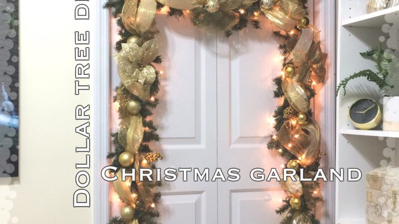 DIY|Dollar Tree Christmas Garland VD#8
