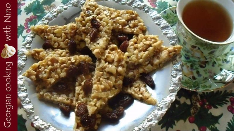 Gozinaki - walnut & honey candy (Georgian Christmas recipe)