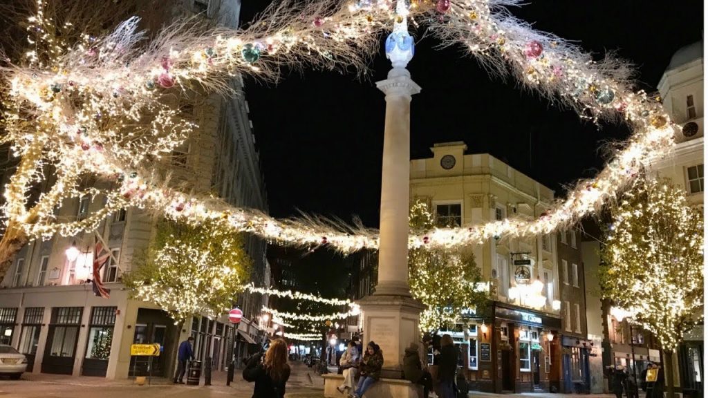 London Walk | 2020 London Christmas Lights | Seven Dials,Soho to Covent Garden West End