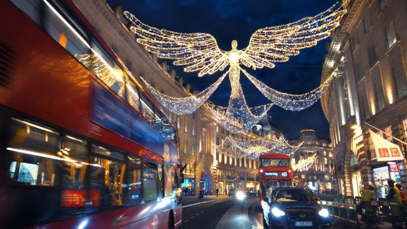 London’s Regent Street Christmas Lights 2020 ✨ ‘The Spirit of Christmas’ Angels Walk