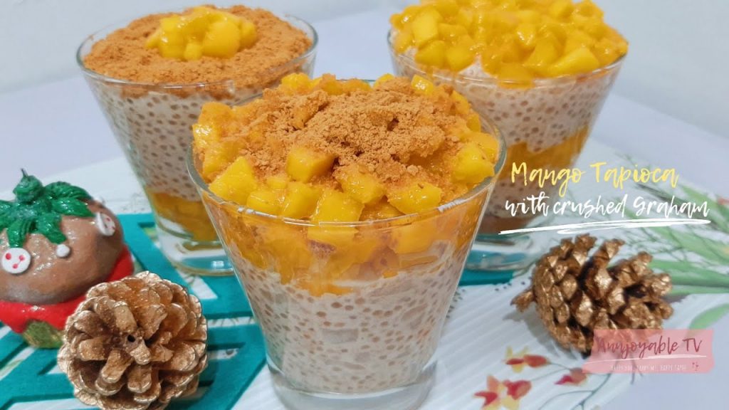 MANGO TAPIOCA WITH CRUSHED GRAHAM | CHRISTMAS RECIPE [English Sub]