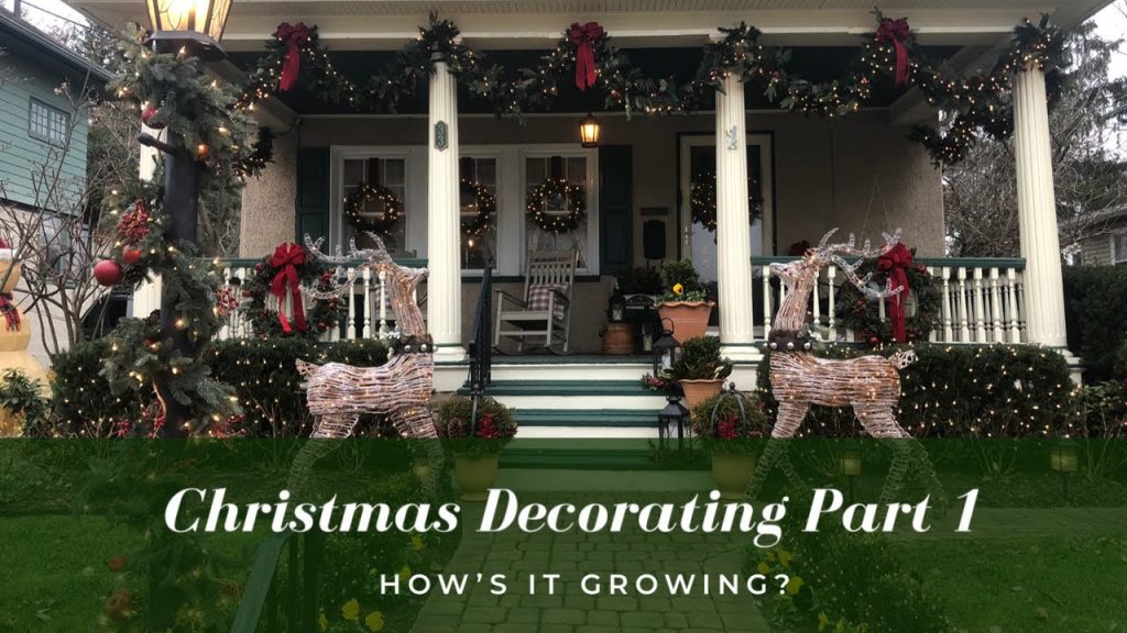 Outdoor Garden Christmas Decorating – Part 1 🦌🎄 | How's It Growing?