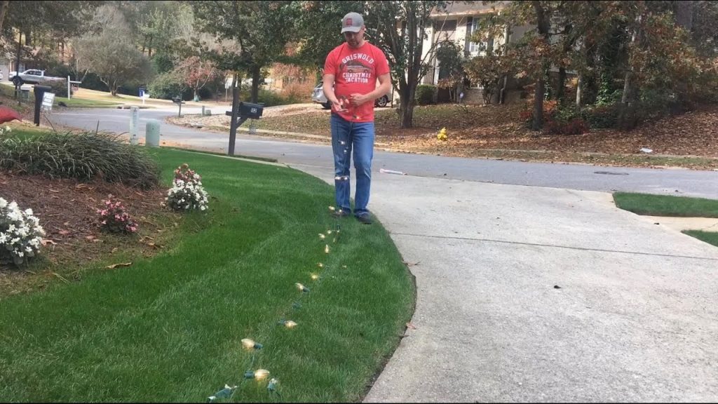 Putting up Christmas lights 2020.