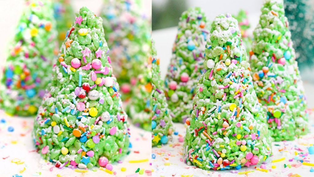 QUICK & EASY Rice Krispie Christmas Trees | RECIPE