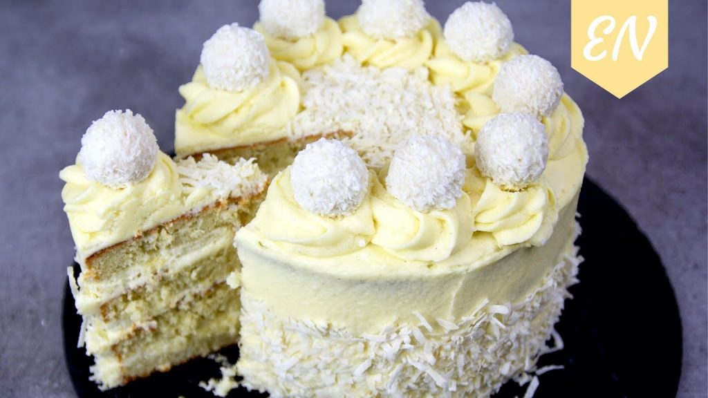 Raffaello Layer Cake (White Chocolate, Coconut) | Christmas Recipe || William's Kitchen