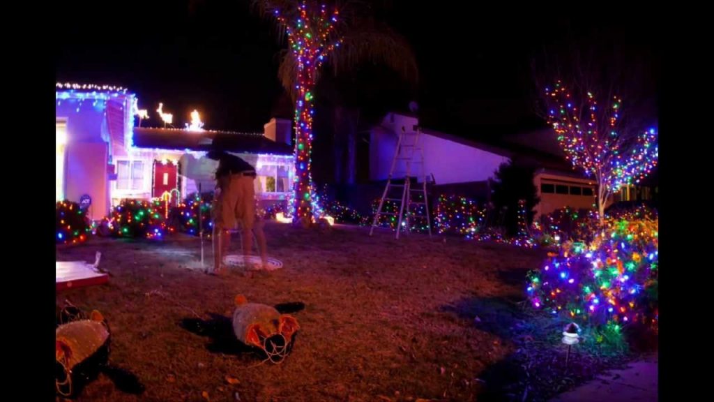 Setting Up the Christmas Lights Time Lapse. December 2011. Santee, California.