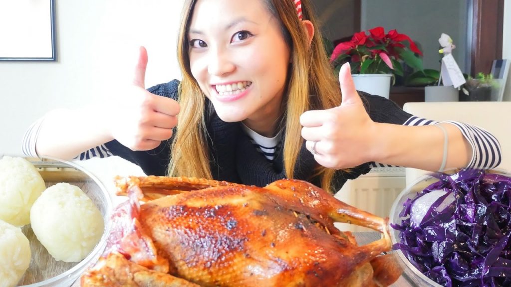 Traditional German Christmas food roast goose & red cabbage German recipe #17 德國傳統聖誕節晚餐