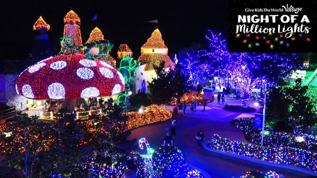 "Night of a Million Lights" at Give Kids the World Village – 3 MILLION Christmas Light Tour 2020